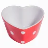 Hartvormig schaaltje rood met stippen